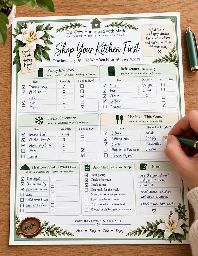 Meal Planner and Grocery Budget Printable | Weekly Meal Plan, Grocery ...