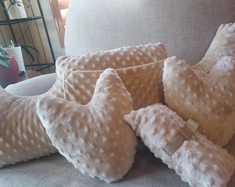 A set of Mastectomy Pillows./Breast cancer Awareness/Comfort..Free seat belt pillow