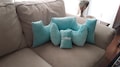 Minky Mastectomy pillow set/A set of 3.Breast Cancer  Awareness/Color Turquoise/Teal/free seat belt.A Must Have Post Surgery