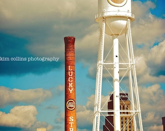 Durham NC Print: Lucky Strike Tower, American Tobacco Campus