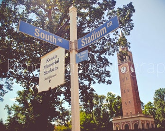 UNC Chapel Hill Bell Tower Photo Print, Campus Landmark Art
