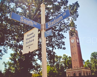 South Drive & Stadium Drive UNC-Chapel Hill,Tarheel Fan,UNC grad gift,UNC Alumni,Carolina,Tarheel gift,unc photo, unc campus,unc print