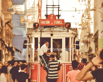 Taksim Square Trolley,Istanbul,Turkey,Istanbul gift,Istanbul photo,Istanbul print,Taksim Square gift,Turkey gift,Travel photo,Wanderlust