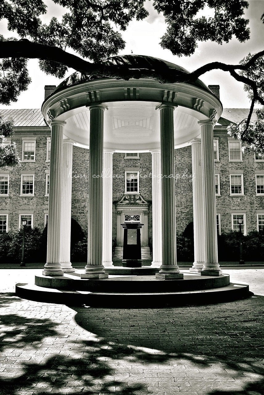 Old Well UNC Chapel Hill B&wnorth Carolinatarheel Fanunc Etsy