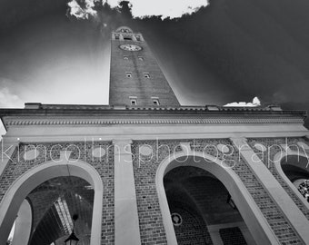 UNC Chapel Hill Bell Tower Photo Print, Tarheel Gift