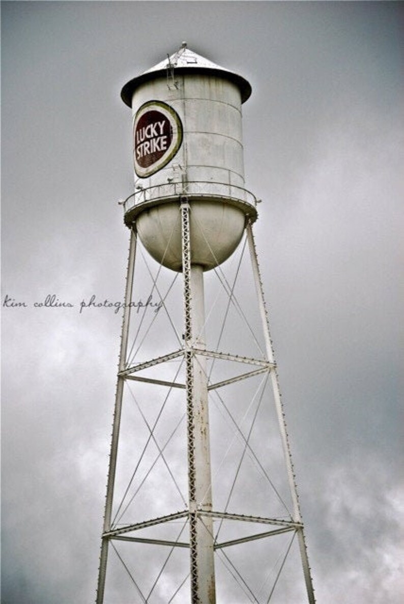 Lucky Strike Downtown Durham,Gray,North Carolina-American TobaccoDurham NC gift,Durham photo, Durham Print,Durham fine art,Downtown Durham image 1