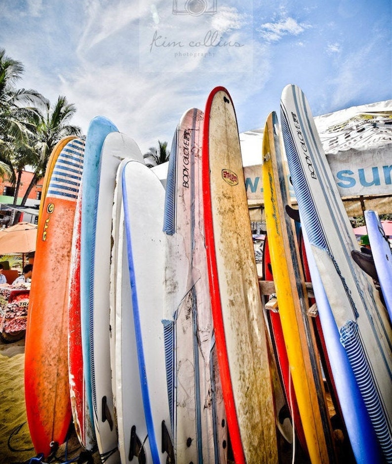 Surfboards,Sayulita Mexico,Sayulita gift,Sayulita photo,Sayulita print,Mexico,Beach House decor,Mexico gift,travel gift,surfboard photo image 1