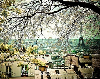Eiffel Tower Photo, View from Montmartre, Paris Fine Art Print
