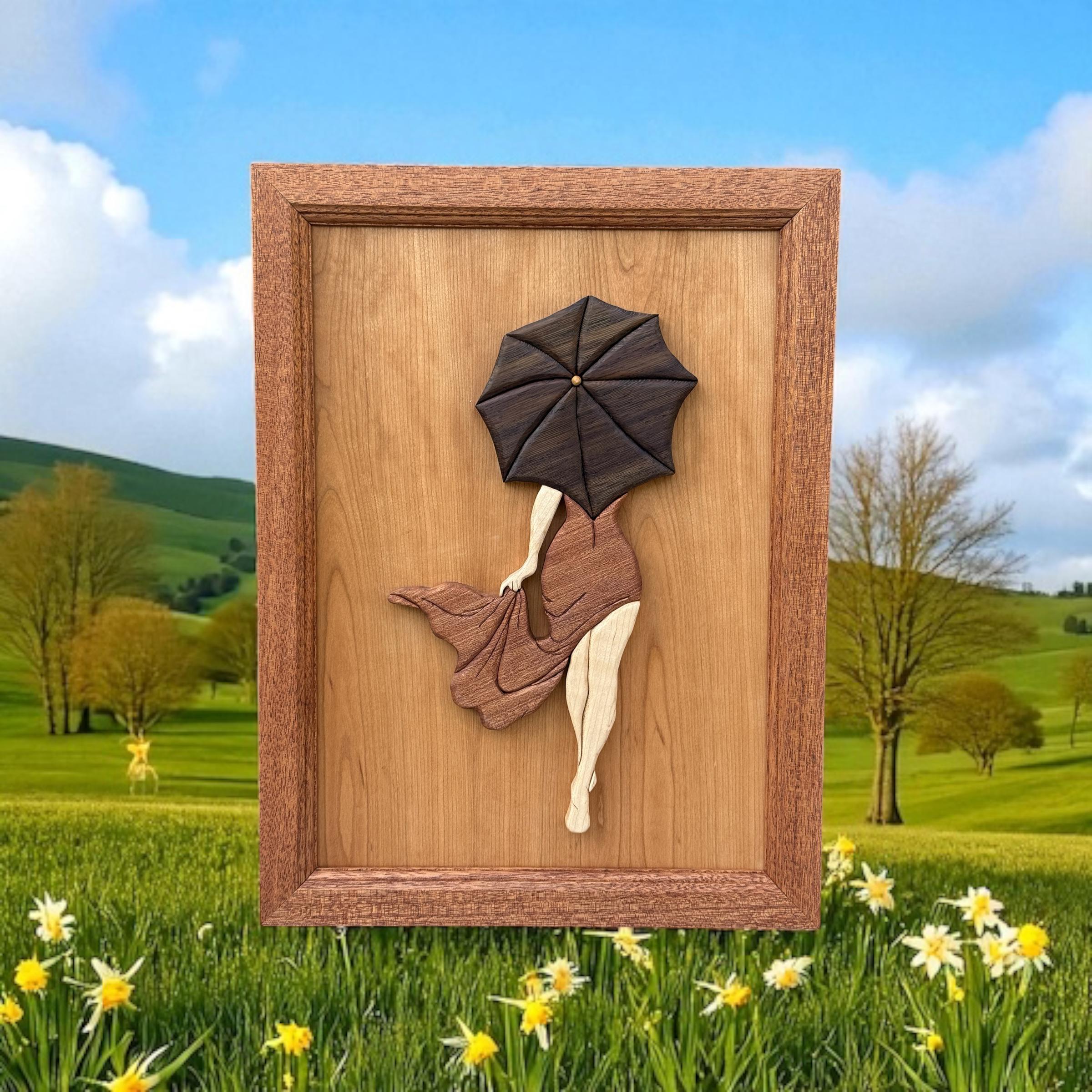 家具 Vintage 3D Wood ART Wall Hanging 3D Wall Art. Intarsia Style Wood Wall Art, Home Decor