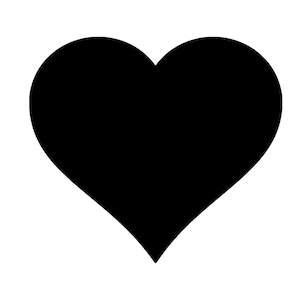 Heart digital svg and jpeg Size 12x10in