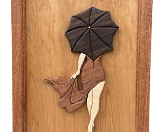 Wall Hanging 3D Wall Art. Intarsia Style Wood Wall Art, Home Decor