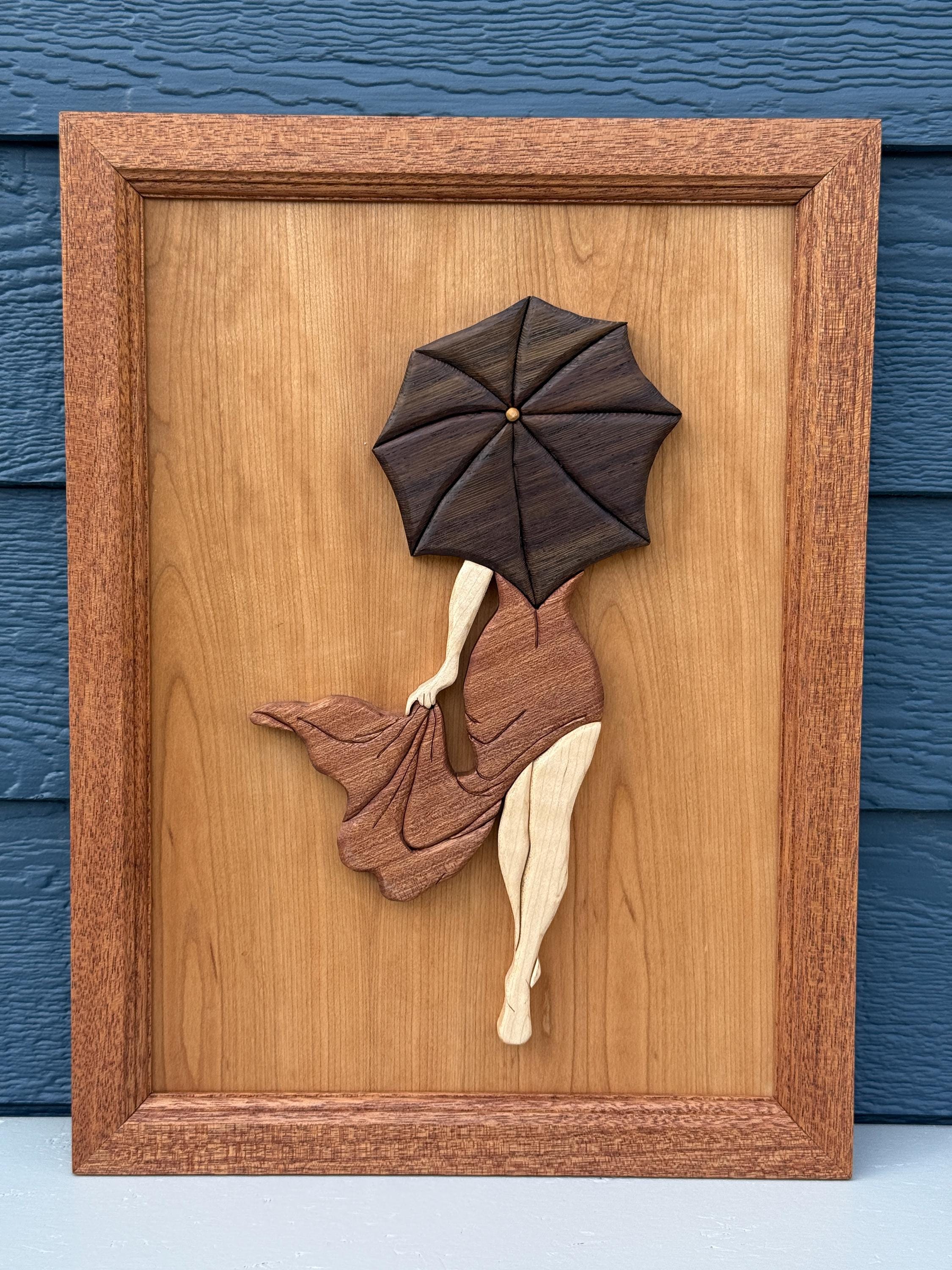 Wall Hanging 3D Wall Art. Intarsia Style Wood Wall Art, Home Decor
