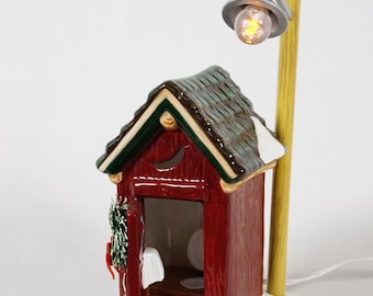 Department 56 Backwoods Outhouse Village Accessory #55036 Original Box WORKS!