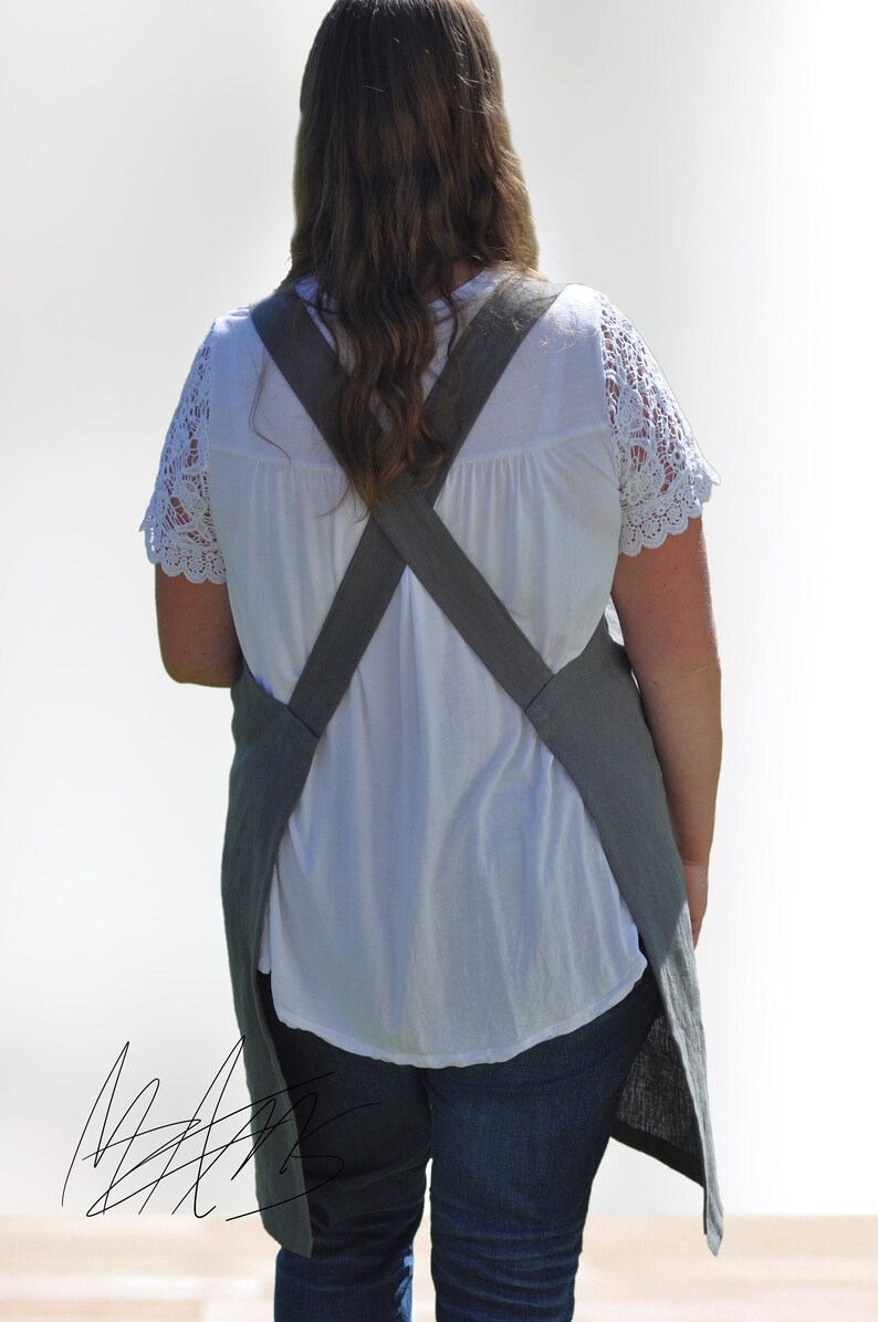 Linen Japanese Apron Smock Apron Adult Youth Child Etsy