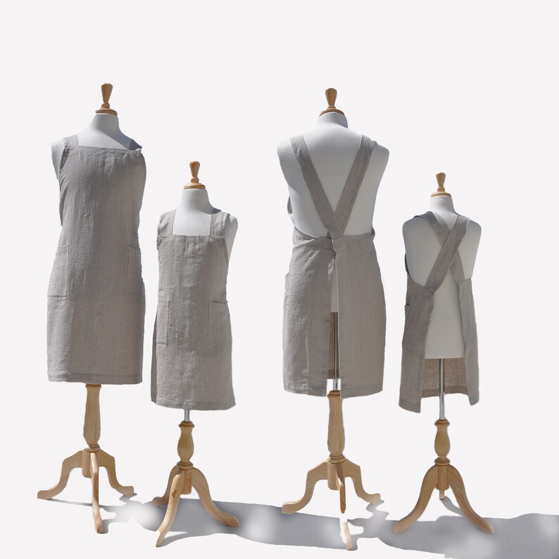 Linen Japanese Apron Smock Apron Adult Youth Child Etsy