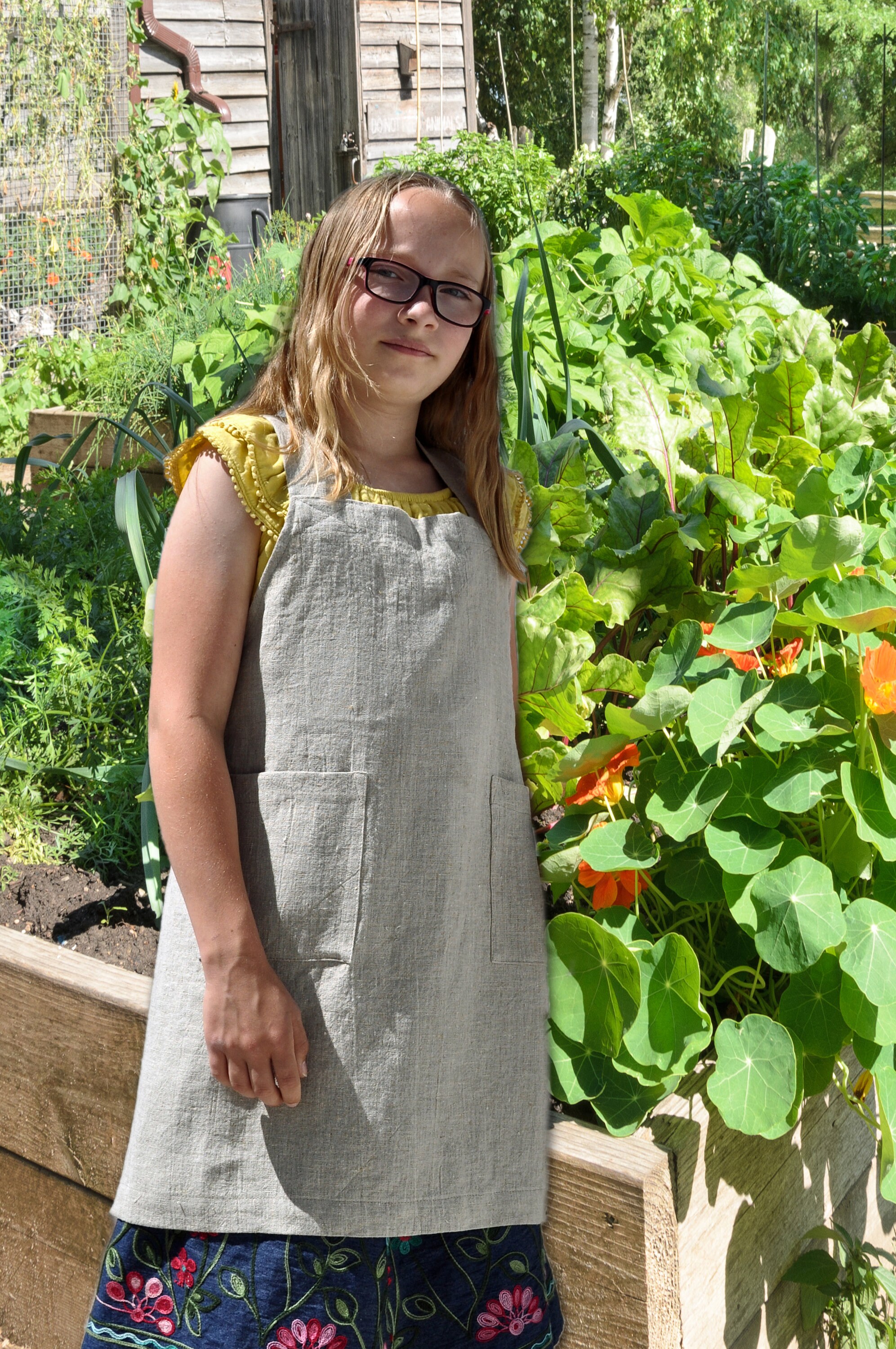 Linen Japanese Apron Smock Apron Adult Youth Child Etsy