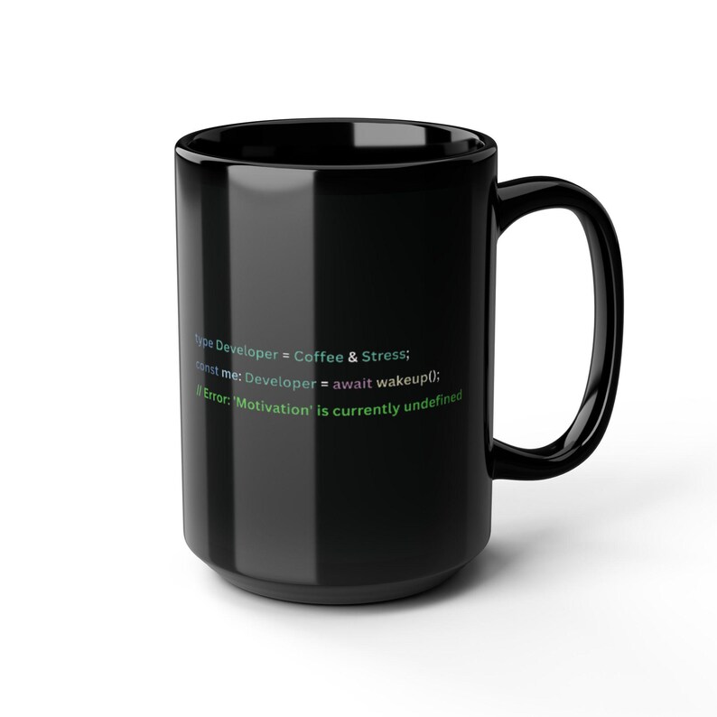 Tazza divertente per programmatori TypeScript, regalo per ingegneri del software, tazza da caffè per sviluppatori, tazza per programmatori, regalo per informatici, umorismo tecnologico per sviluppatori web immagine 3