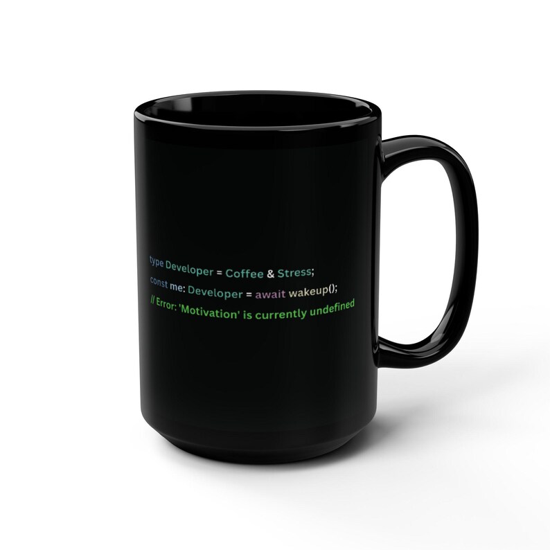 Tazza divertente per programmatori TypeScript, regalo per ingegneri del software, tazza da caffè per sviluppatori, tazza per programmatori, regalo per informatici, umorismo tecnologico per sviluppatori web immagine 7