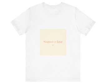 Weighted with Love Reborn Doll Shirt | Minimal Heart Bead Tee | Reborn Baby Collector Gift