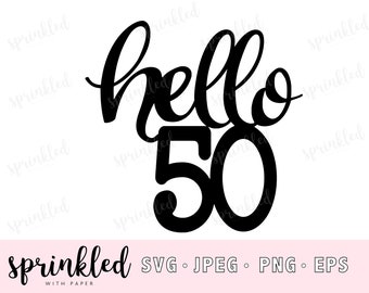 Download 50th birthday svg | Etsy