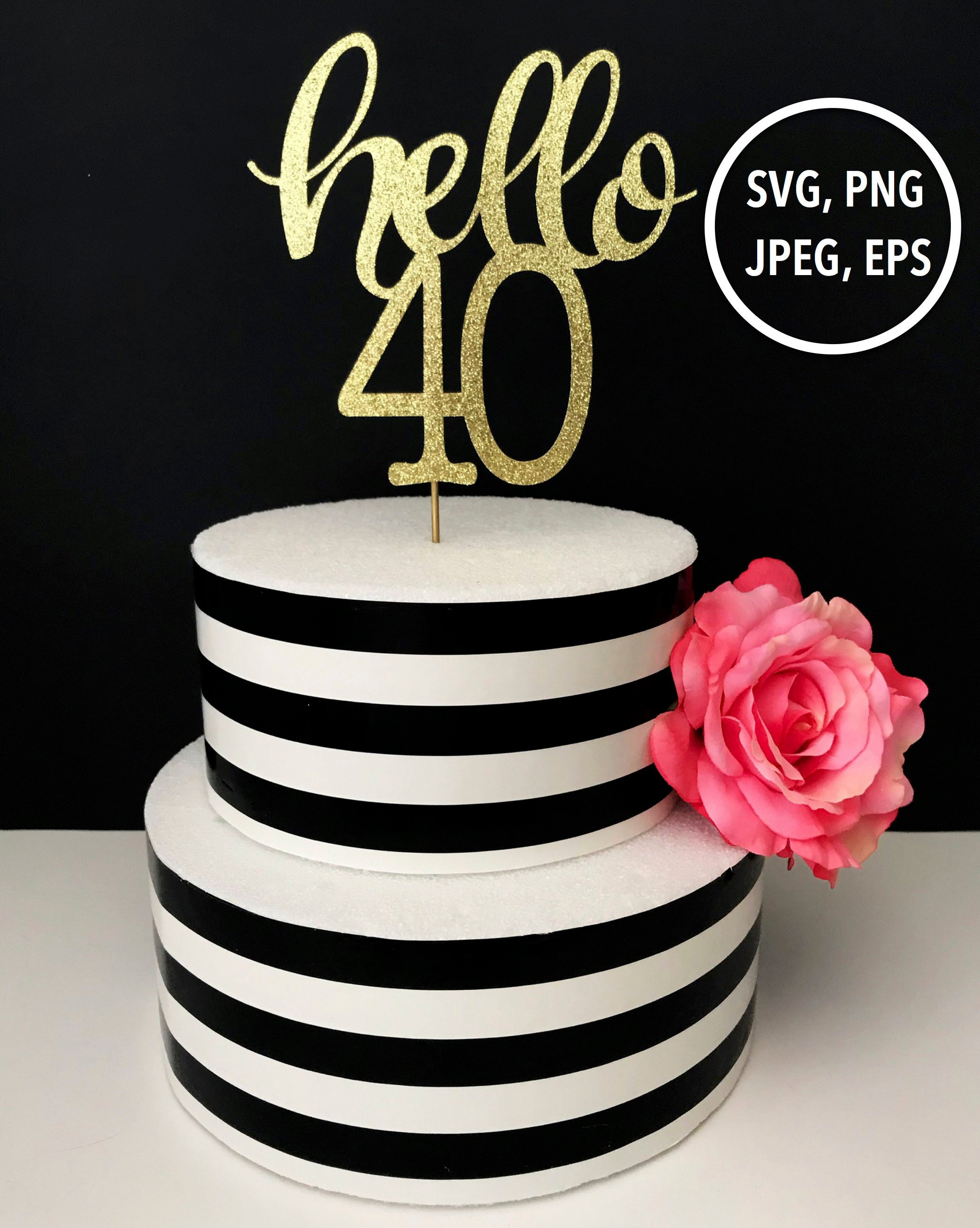 Download Hello 40 40th birthday SVG cricut cut file SVG 40th | Etsy