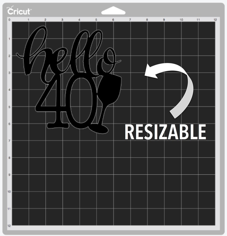 Download Hello 40 40th birthday SVG cricut cut file SVG 40th | Etsy