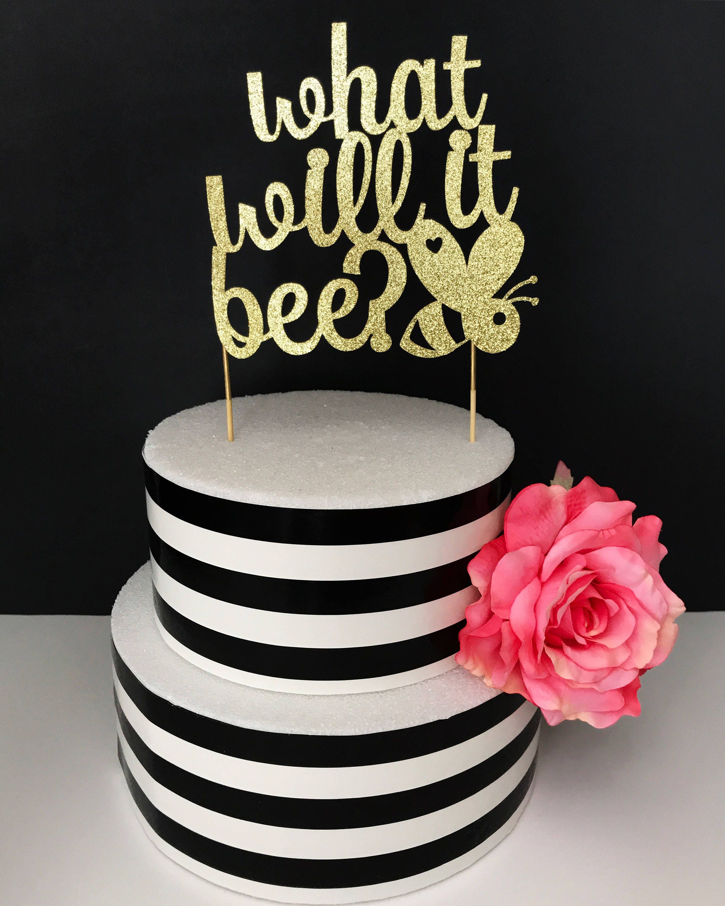 What Will It Bee Gender Reveal Cake Topper Etsy What Will It Bee Gender Reveal Cake Topper Etsy