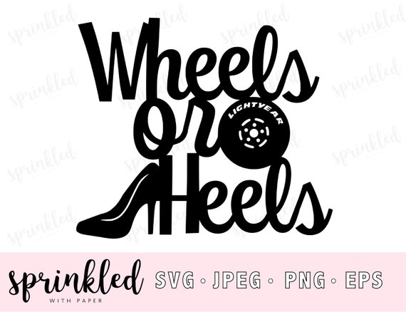 Download Svg Files For Cricut Wheels Or Heels Gender Reveal Svg File Etsy