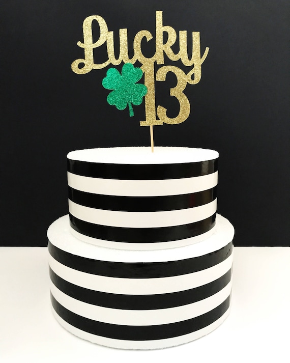 Lucky 13 Cake Topper 13th Birthday Etsy