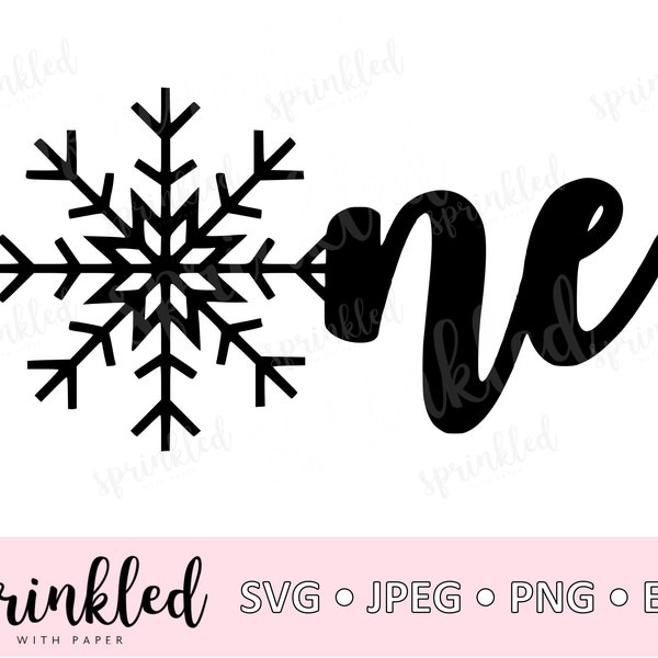 Svg files for Cricut | One Snowflake SVG -Cake topper SVG- Cricut cut file