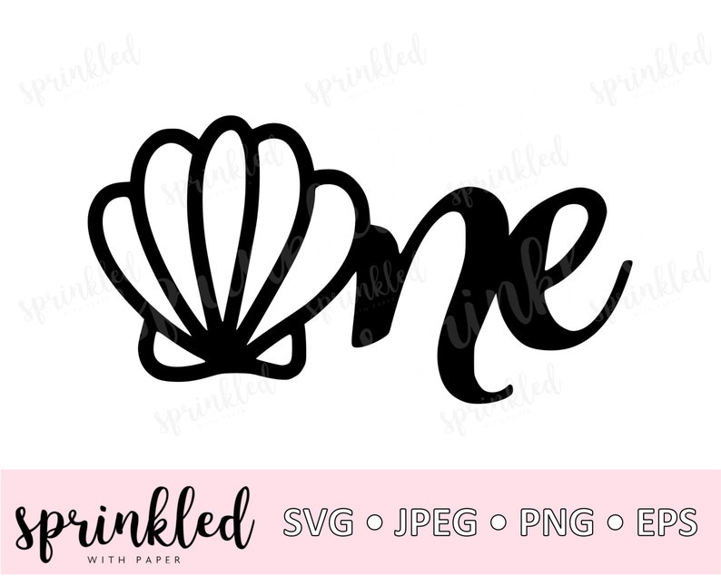 Download One SVG Seashell First Birthday SVG Mermaid svg Cake | Etsy