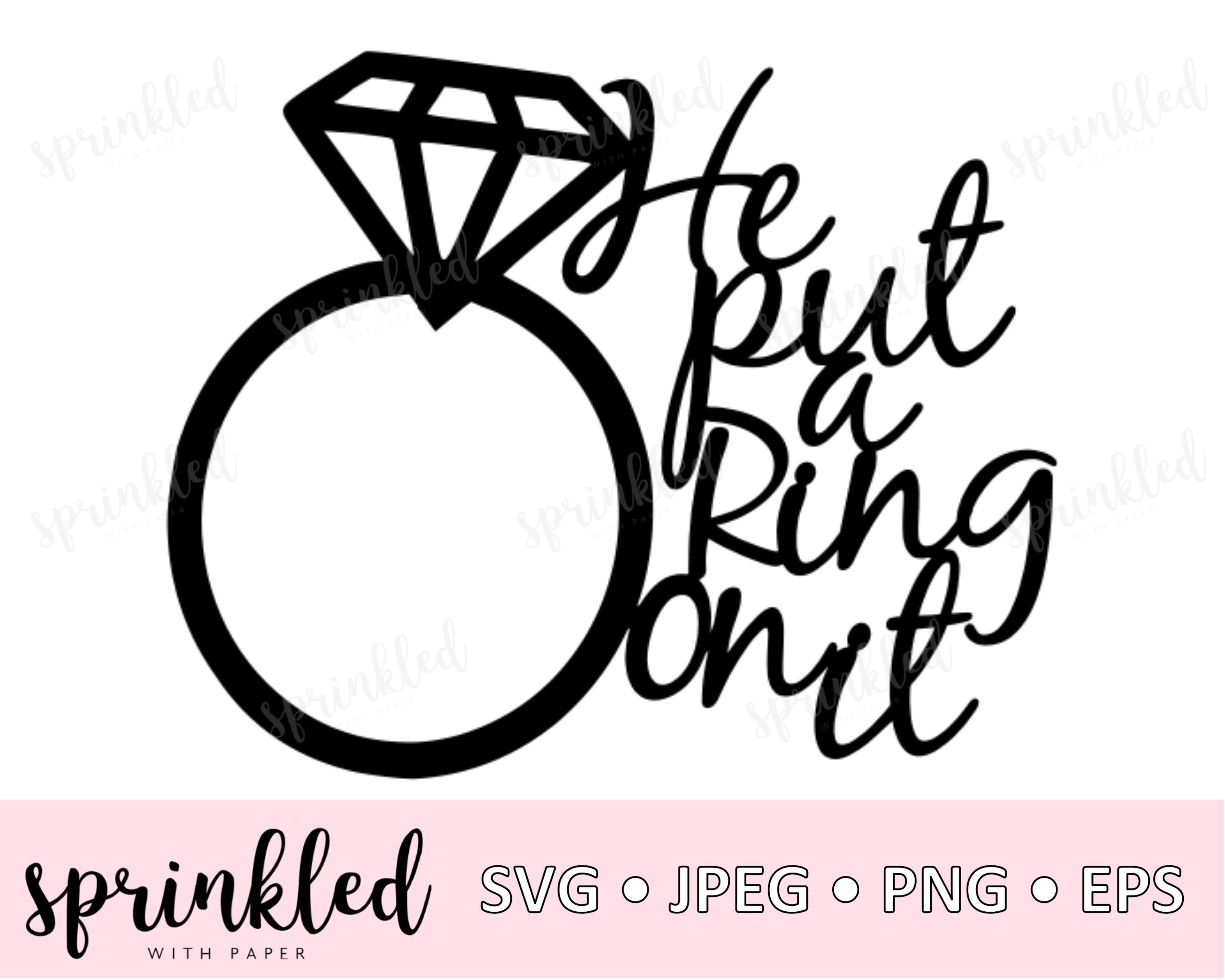 Svg Files for Cricut He Put a Ring on It SVG Bridal Shower Etsy Israel