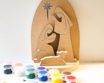 DIY Nativity Painting Kit – Christmas Craft for Kids