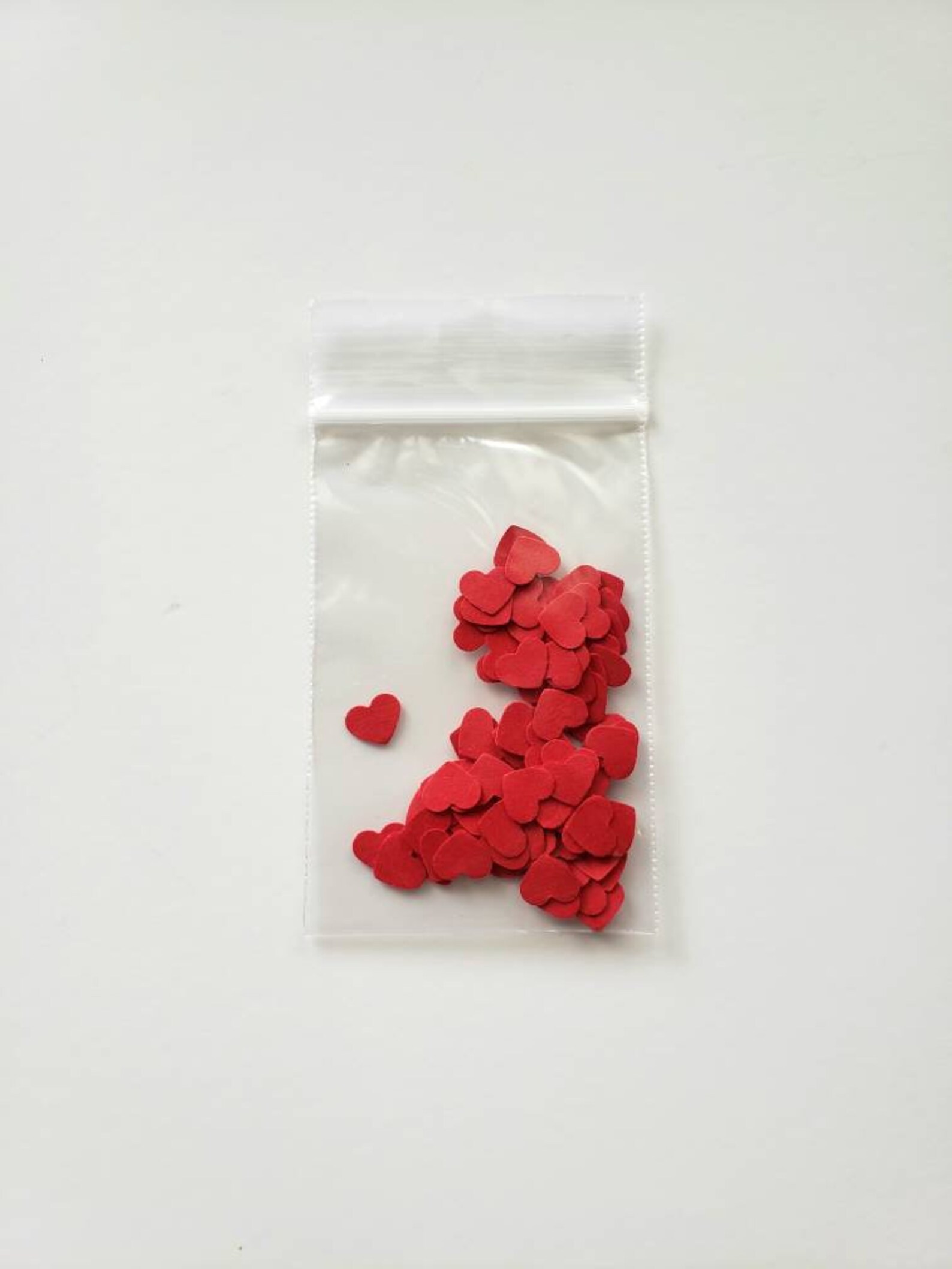 Heart Confetti Mini Confetti Die Cuts Valentines Day Red Hearts Punch
