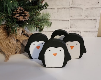 Penguin Shelf Sitter, Penguin Tiered-Tray Decor, Penguin Christmas Decoration, Stocking Stuffer Gift Idea