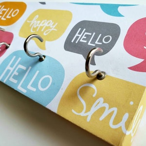 Speech Bubble Key Rack, Hello Key Rack, Jewelry Holder, Smile, Happy
