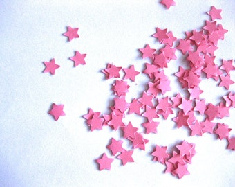 Mini Star Confetti Pink Star Punch Outs - Set of 100