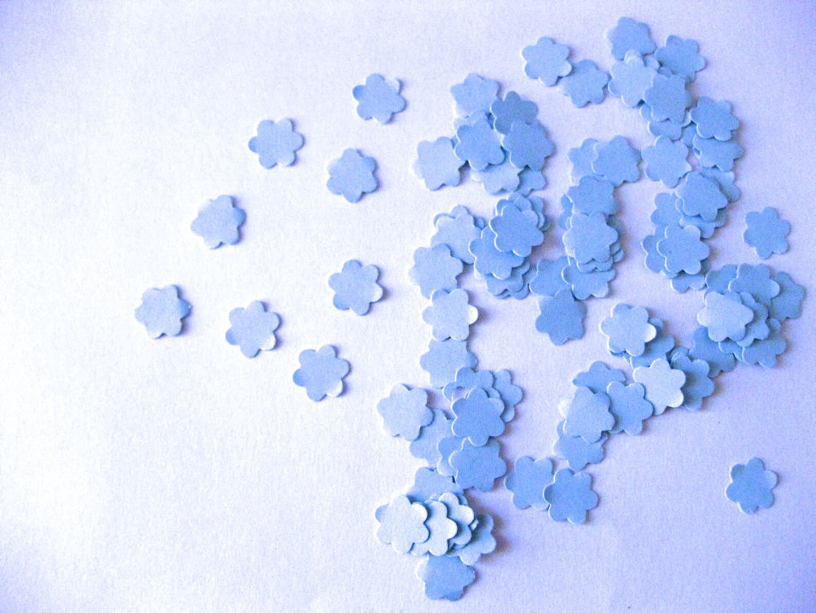 Mini Flower Confetti Light Blue Flower Punch Outs Set of 100 Etsy