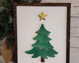 Whimsical Christmas Tree Sign, Timeless Christmas Tree Decor, Trendy Christmas Decor, One of a kind Christmas gift