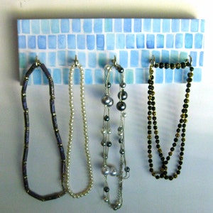 Jewelry Holder and Key Rack Sea Glass, Blue, Teal, Aquamarine, Ocean, Pattern, Organization, Beach, Sea, Sea Colors Sea Glass image 3