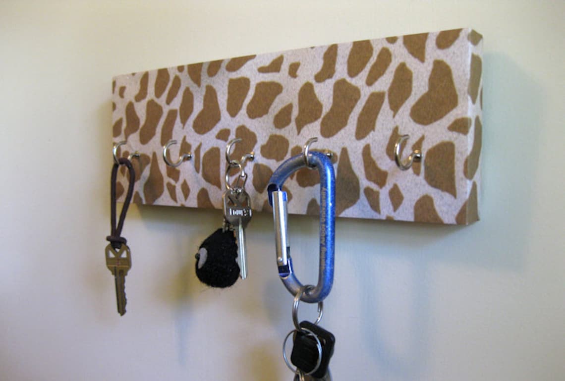Giraffe Key Rack Giraffe Jewelry Rack Animal Print White and Etsy