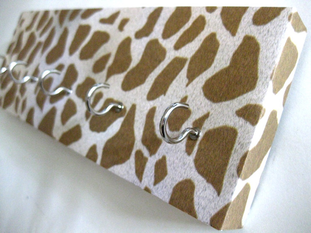 Giraffe Key Rack Giraffe Jewelry Rack Animal Print White and Etsy