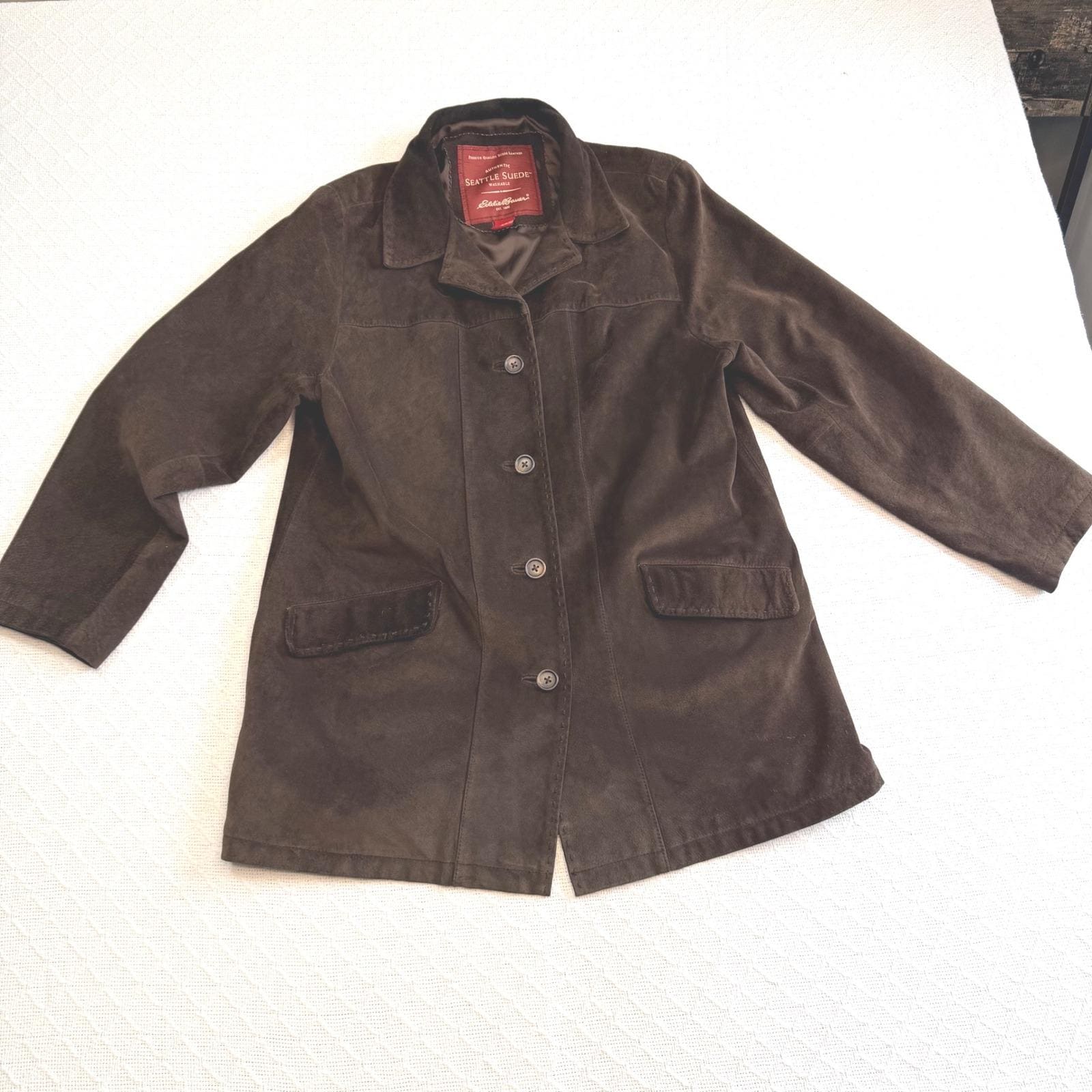 Eddie Bauer Jacket Genuine Leather - Etsy