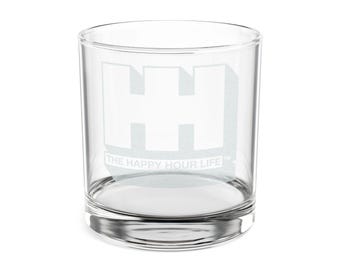 Happy Hour Life Whiskey Glass | Engraved 10.5oz Rocks Glass