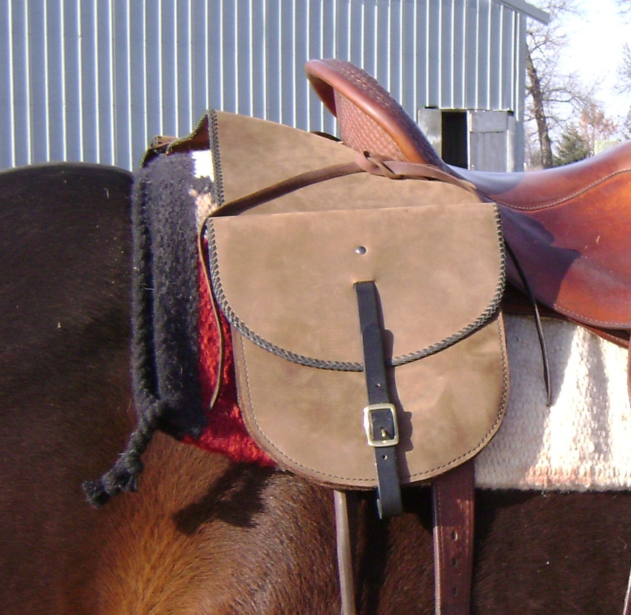 Distressed Leather Saddle Bags Handmade Etsy
