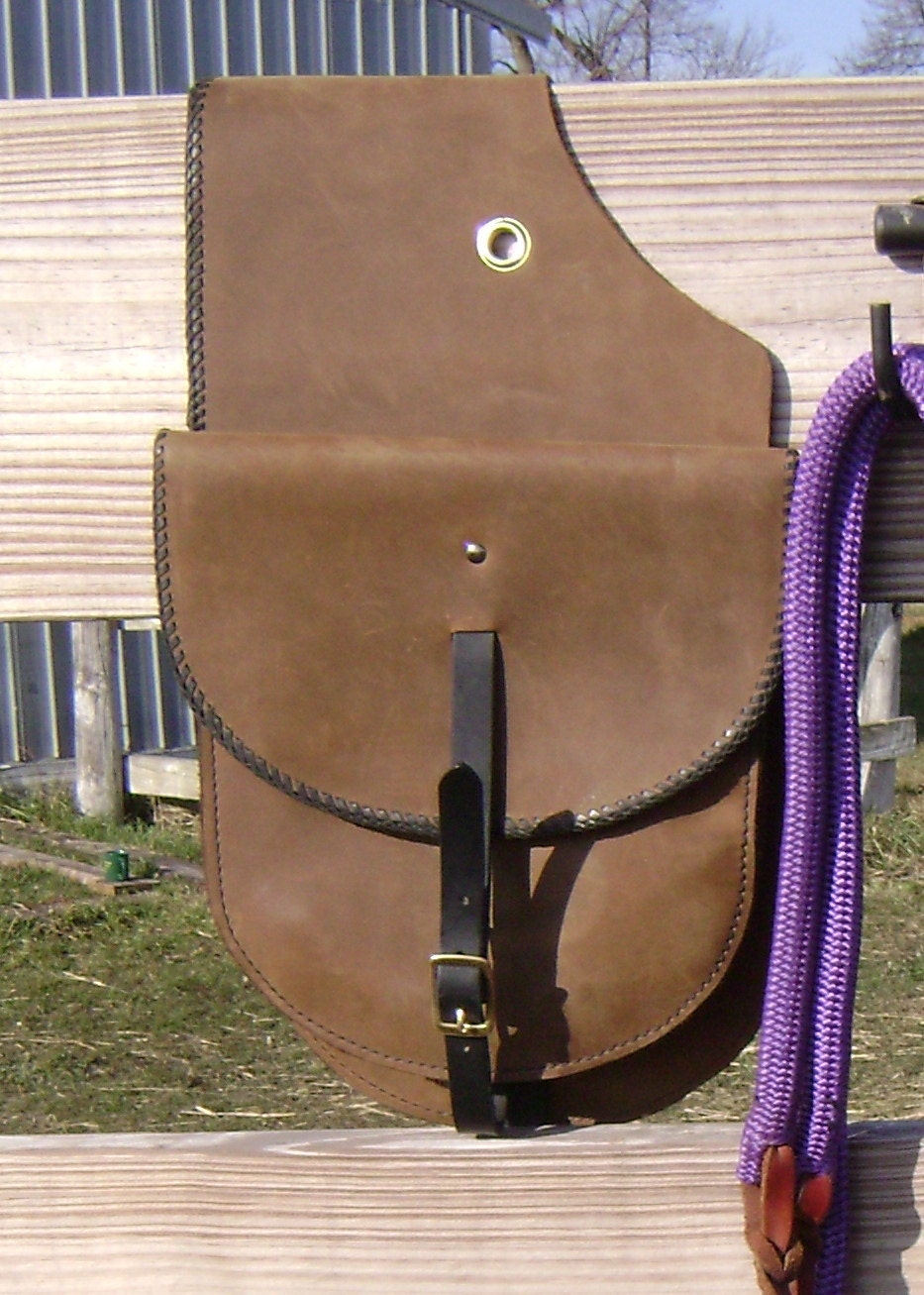 Distressed Leather Saddle Bags Handmade | Etsy