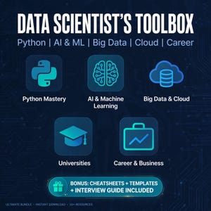 Python Spiekbriefjesbundel | Data Science Interviewvoorbereidingspakket | 200 Opgeloste Problemen | Machine Learning Notities | Codeerstudiegids PDF