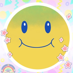 Sticker jeu Mario Kart World, visage banane