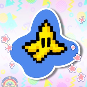 Mario Kart World Game Sticker Pixel Banane