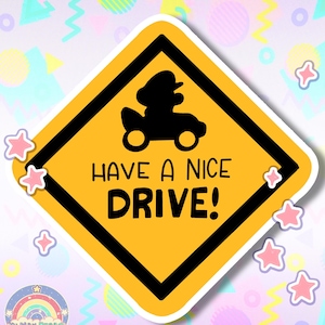 Sticker jeu Mario Kart World, Bonne route